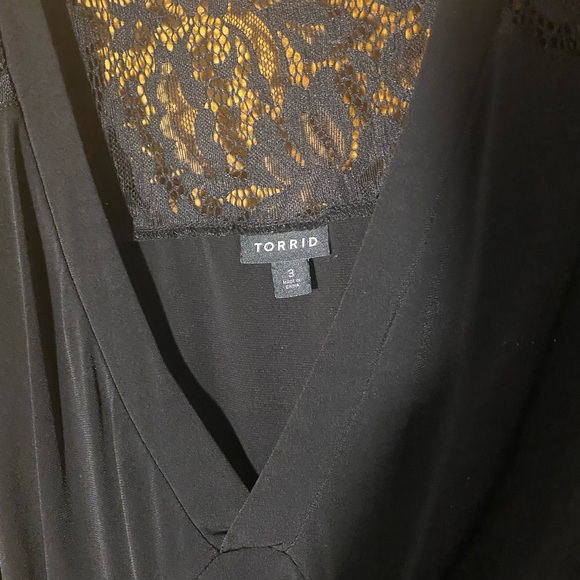 Torrid Black Fit and Flare with lace dress - Picture 4 of 5